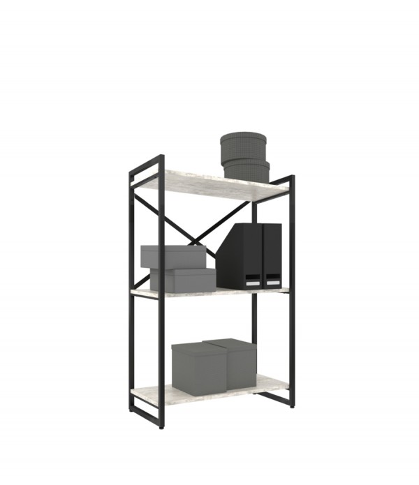 Стеллаж GUTTA 106x69x34 P3 патина/черный