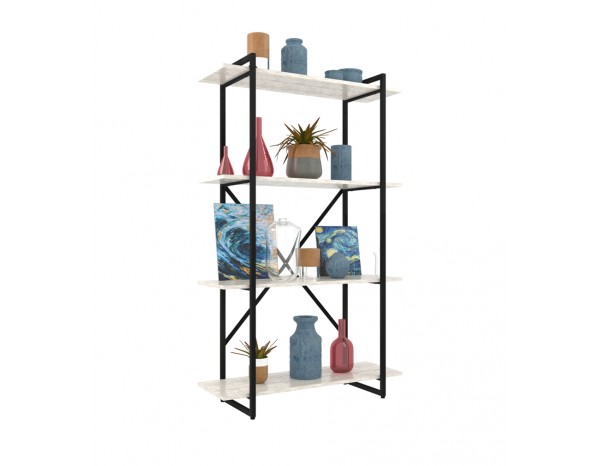 Стеллаж GUTTA 151x92x34 P4 патина/черный