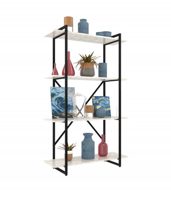 Стеллаж GUTTA 151x92x34 P4 патина/черный