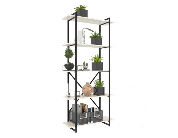 Стеллаж GUTTA 196x92x34 P5 патина/черный