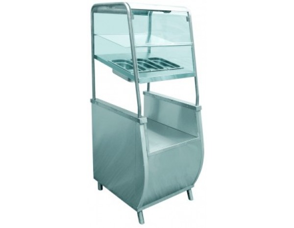 Прилавок для столовых приборов ПСПХ-70Т с хлебницей