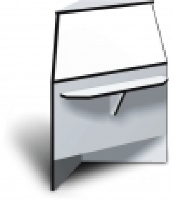 Прилавок угловой глухой наклонный Арнелла Z 50х50