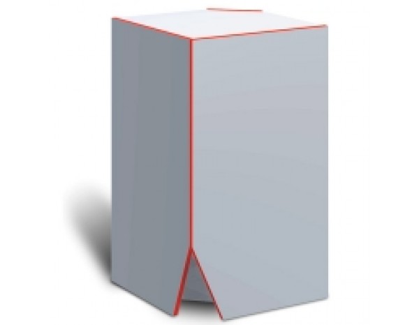 Прилавок угловой глухой прямой Сеньорита W 50х50