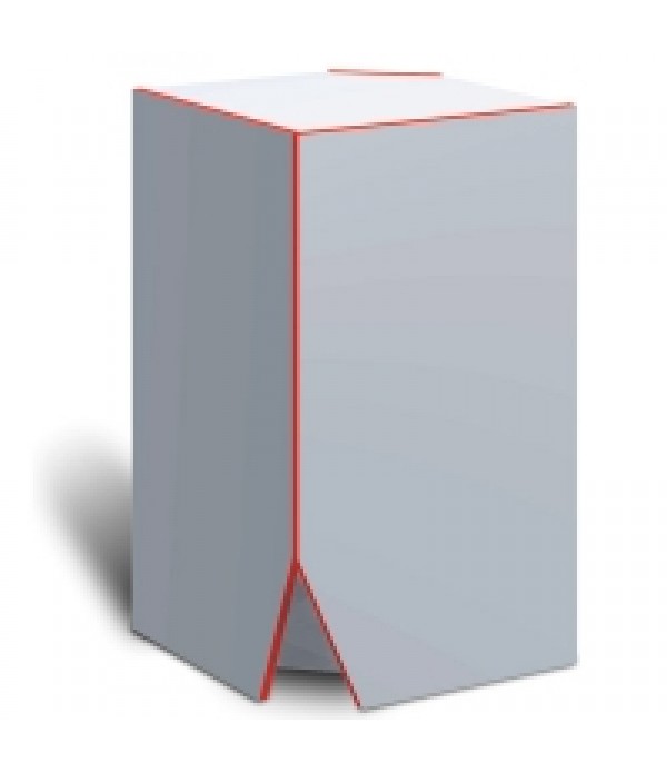 Прилавок угловой глухой прямой Сеньорита W 50х50